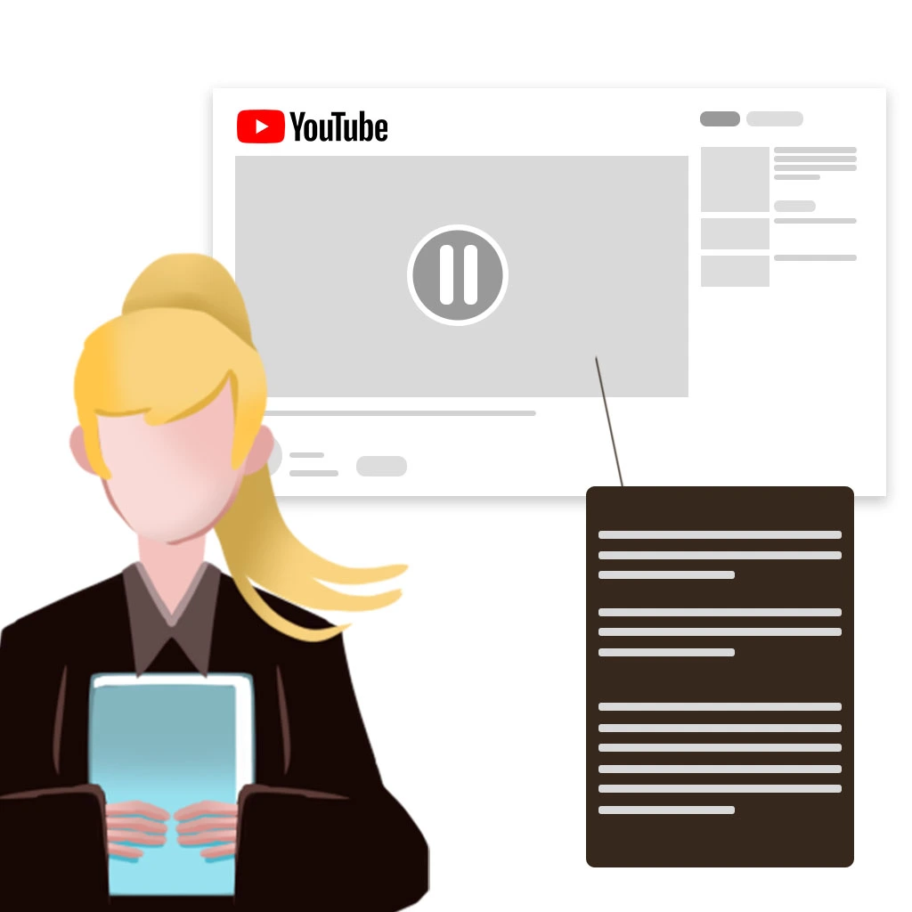 AI video transcription