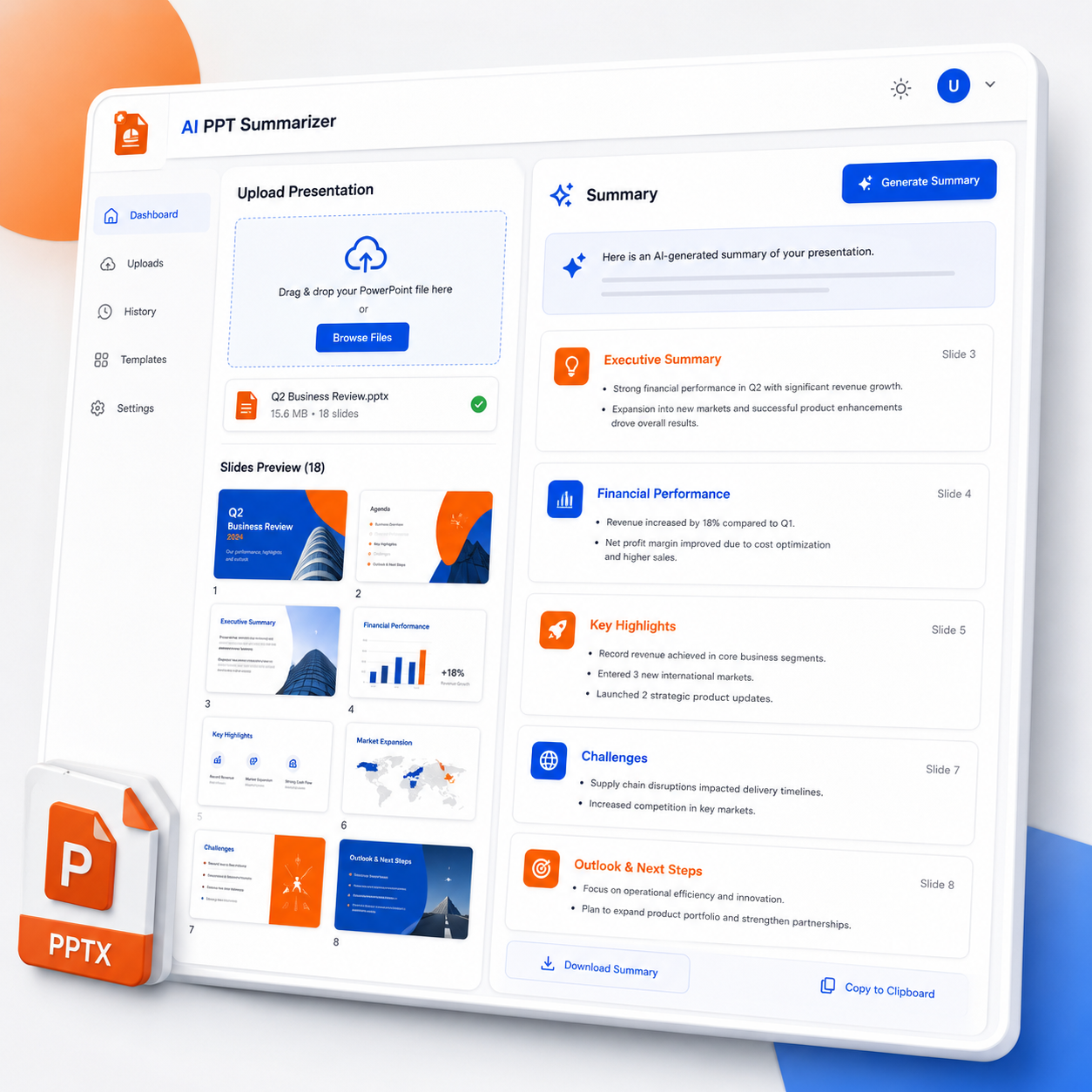 AI PPT Summarizer Online Free